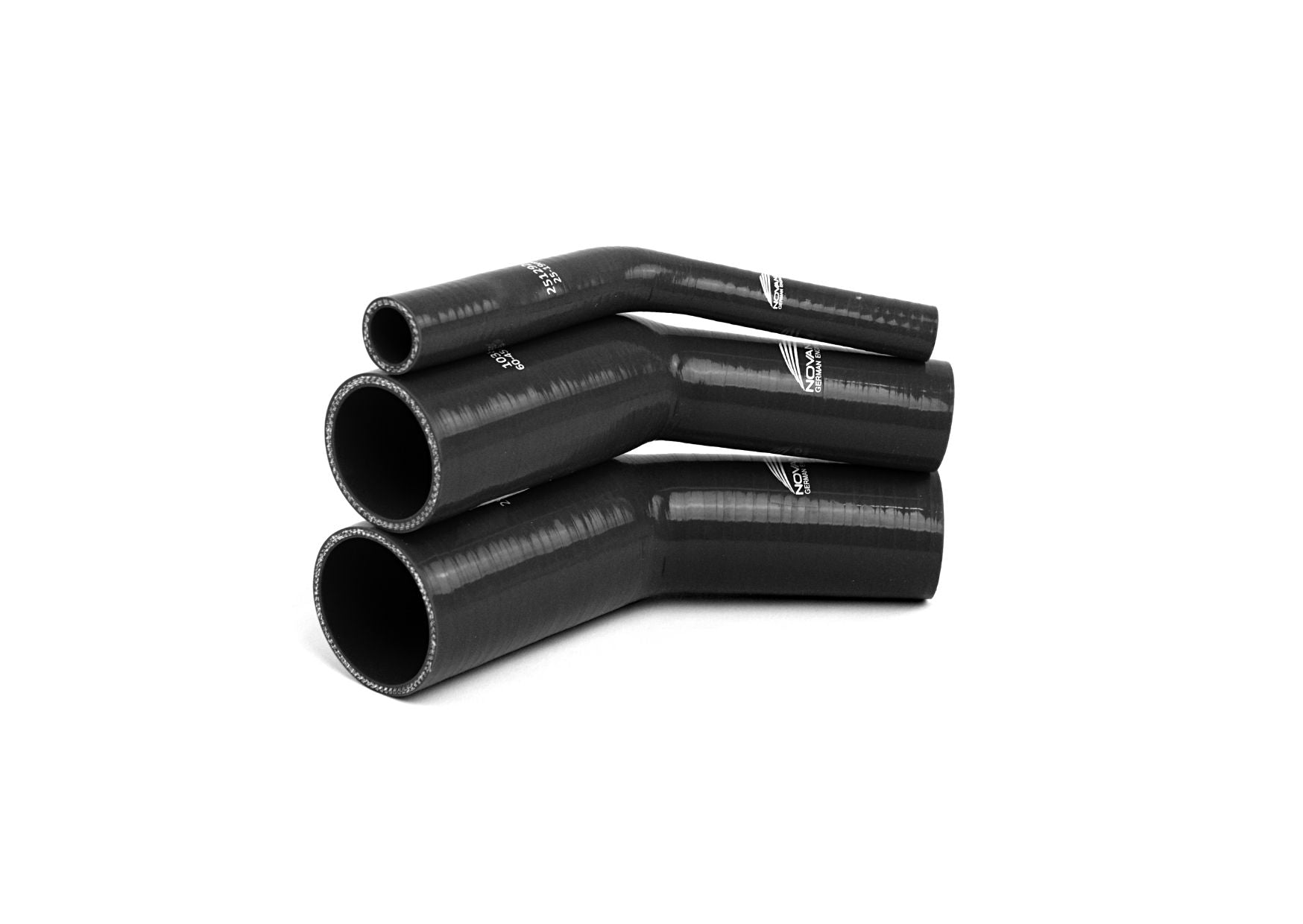 Silikon Reduzierbogen 45°, 76 - 60mm, Blau | BOOST Products