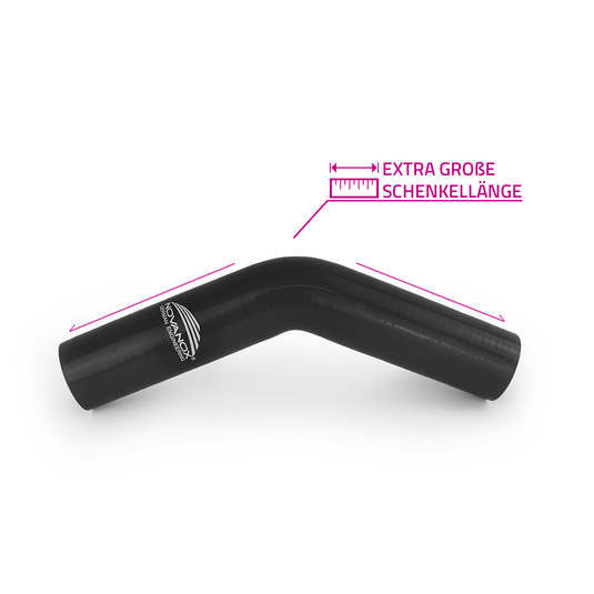 45 Grad Silikonbogen USP 1 schwarz