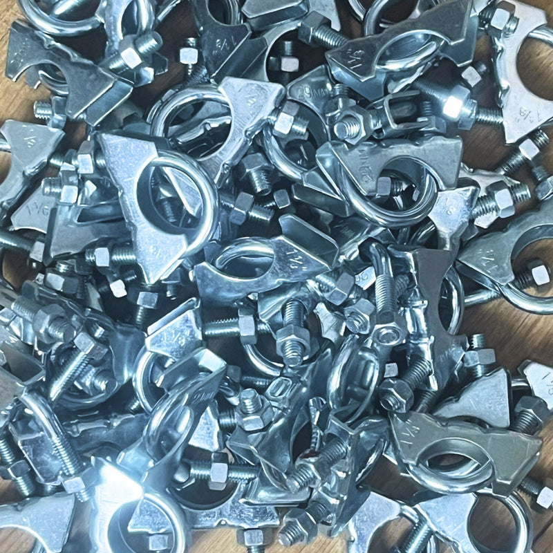 Laden Sie das Bild in Galerie -Viewer, NovaNox® Bügelschelle M8 Stahl verzinkt Rohrschelle Auspuffschelle Ü-Bügel U Bolt Camp
