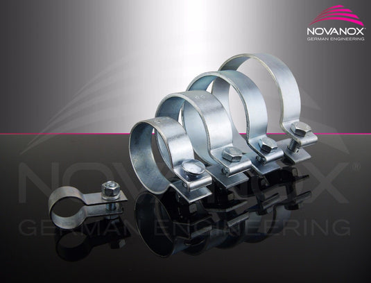 Abgasrohrschelle nach DIN 71555 Ø 25-152,5 mm Stahl verzinkt Rohrschelle Auspuff