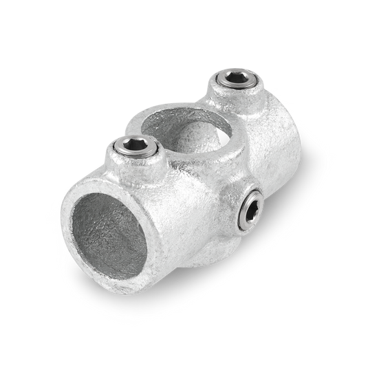 Kreuzverbinder mit 1 Durchgang / 2 Abgängen 26,9 - 60,3