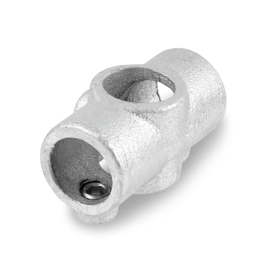 Kreuzverbinder mit 1 Durchgang / 2 Abgängen 33,7