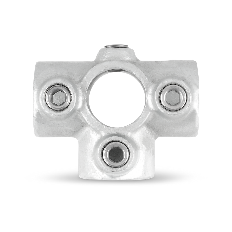 Laden Sie das Bild in Galerie -Viewer, Kreuzrohrverbinder mit 1 Mitteldurchgang / 3 Abgängen 33,7
