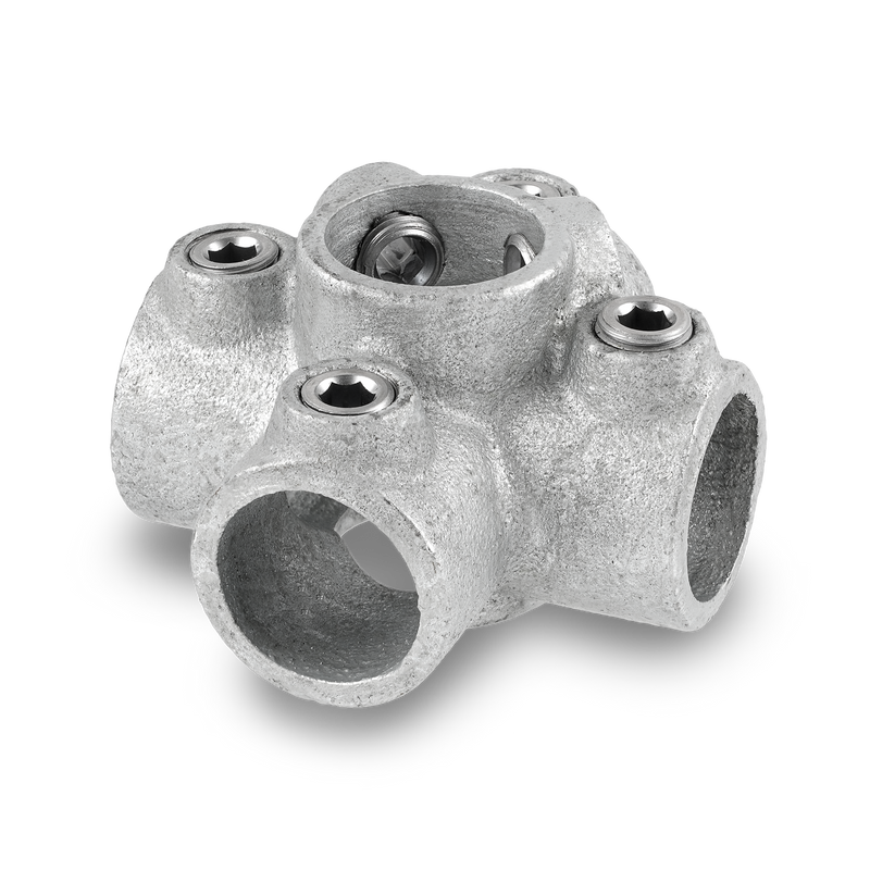 Laden Sie das Bild in Galerie -Viewer, Kreuzverbinder mit 1 Durchgang / 4 Abgängen 33,7
