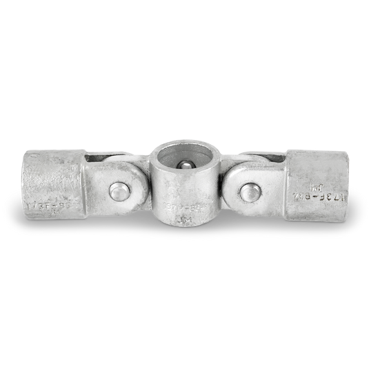 Kreuzverbinder mit 1 Durchgang / 2 Gelenkabgängen 42,4