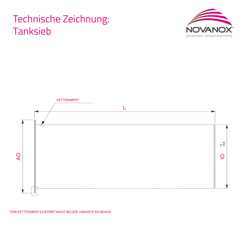 Load image into Gallery viewer, Tanksieb technische Zeichnung
