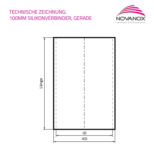 Technische Zeichnung 0,1 m Silikonschlauch