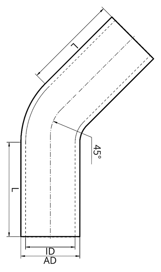 NovaNox® 45° Silikonbogen 45 Grad Silikonschlauch